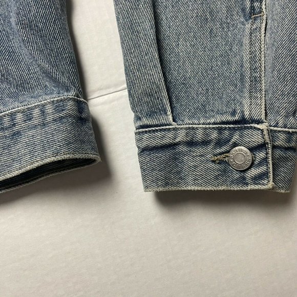 Vintage 90’s Guess Jeans Denim Jean Jacket Cropped Size XXL Made in USA - Picture 5 of 9